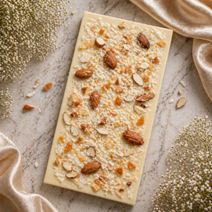 Almond Crunch White Chocolate Slab